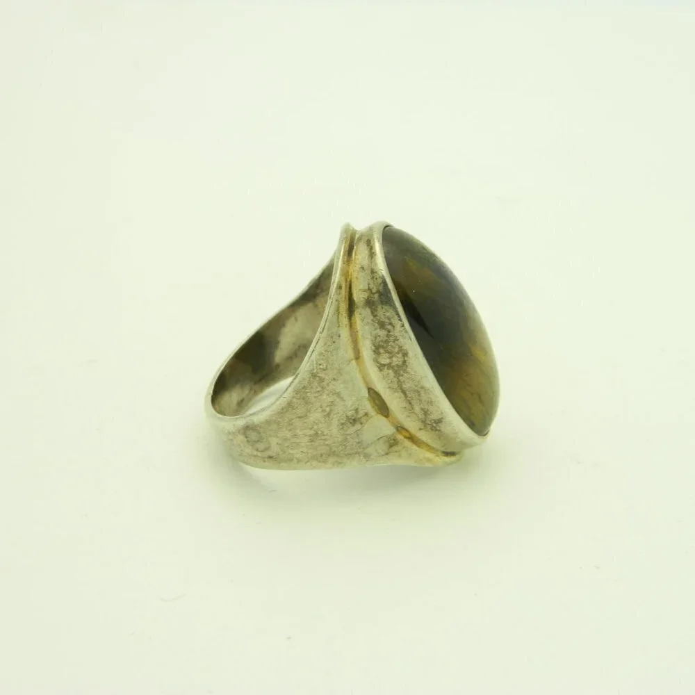 Heavy 12 grams Sterling Silver .925 Tiger's Eye